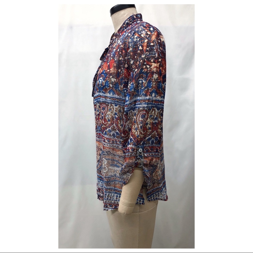 Chico's Indie Garden Paisley Print Blouse - Picture 3 of 15